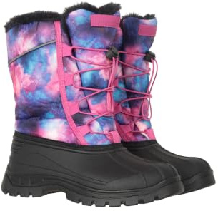 Mountain Warehouse Whistler Kids Printed Unisex Snow Boots Dark Purple (Printed) 5