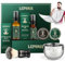 Kit de barba para hombre, kit de afeitado para hombre, incluye aceite de pre afeitado con eucalipto y menta pimenta, crema emoliente después de afeitar, 2 paquetes de jabón para afeitar, cepillo y