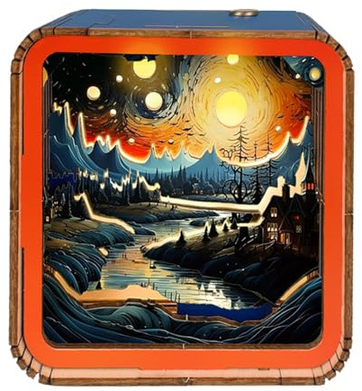 Rrlihjgu Veilleuse Puzzle, veilleuse Puzzle en Bois - Puzzles en Bois sans Fil Veilleuse LED 3D | Puzzles en Bois 3D LED veilleuse sans Fil, Jouet de Puzzle veilleuse pour Anniversaire