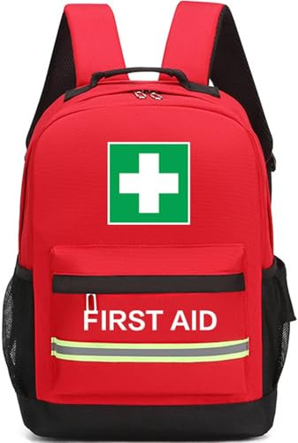 JuanNest Sac À Dos Vide De Premiers Secours Sac À Dos De Survie, Trousse Secours, Légère pour Les Urgences À La Maison À L'extérieur Voiture Camping Lieu De Travail Randonnée Survie(Sac Uniquement) E