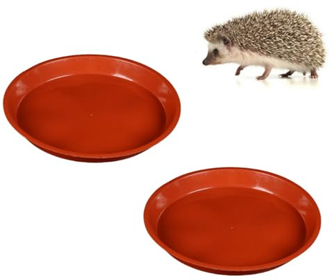 Hedgehog Feeding Station with Water Bowl,2PCS 13cm Hedgehog Food Bowl & Reptile Bowl Set,Low-Profile Pet Feeding Bowls for Outdoor Wildlife Garden,Specially Designed for Comfort,Stability,and Outdoor