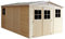 Holz Gartenschuppen MIT IMPRÄGNIERTEM Boden - Abstellkammer mit Fenstern - H226x418x320 cm/12 m² Naturholz-Shiplap-Schuppen - Gartenwerkstatt - Fahrrad- Geräteschuppen TIMBELA M336+336G