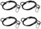 Vigtayue 39.4 Clamps for Lights Stage Lighting Equipment & DJ Accessories, 110lb Truss Lighting Clamp Safety Rope for DJ Stage Light LED Par Light Moving Head Light Bicycle Luggage(4 PCS)