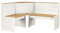 INLIFE Eckbank 151 cm Massivholz Kiefer Honigbraun und Weiß