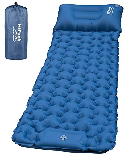 HiiPeak isomatte selbstaufblasend hoch Camping luftmatratze mit integrierten kopfkissen Outdoor campingmatte schlafmatte kleines packmass mit Fußpumpe luftzellenmatte aufblasbar