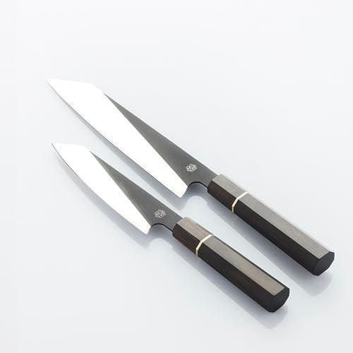 Couteaux du Chef Frank Haasnoot | Ensemble de Couteaux de Chef Japonais | 22 & 16cm | Meilleur Ensemble de 2 Pièces de Couteaux de Cuisine | Couteau de Chef & Couteau de Commis | Acier Inoxydable