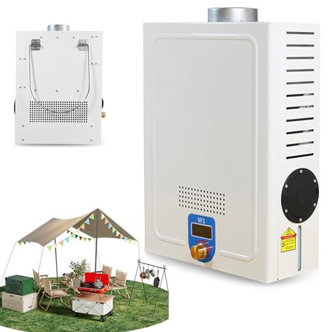 Aredwhiterui 3.6L Portable Diesel Water Heater, 4LPM Tankless Instant Water Heater - LCD Display+6 Gear Modes+Smart Control, for RV Camping Cabin Barn Boat, DC 12V