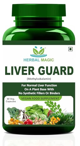 Herbal Magic Liver Guard – Vegan Food Supplement for Normal Liver Function, Plant-Based Formula, 60 Capsules, Non-GMO
