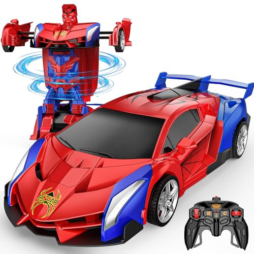 Braxel Ferngesteuertes Auto Transforming RC Spielzeug ab 3-12 Jahre, 2.4GHz Roboter Auto mit Fernbedienung, Weihnachten Geburtstagsgeschenk für Jungen & Mädchen, Outdoor Spielzeug für Kinder