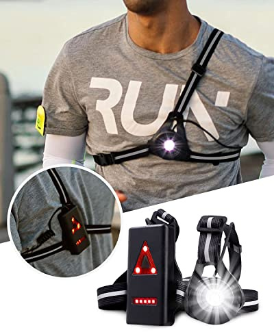 Lampada frontale ricaricabile USB per corsa a piedi con illuminazione a LED da 500 lumen, angolo regolabile a 90 gradi e 3 modalità. Lampada Pettorale Impermeabile, ideale per le attività sportive