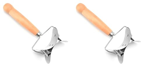 Mocturnity 2X Envasadores de Bolas de Acero Inoxidable, Cortador de Pasta, Rodillo Circular, Ravioli, Fabricante de Albóndigas, Cortador de Pastelería, Herramienta de Corte