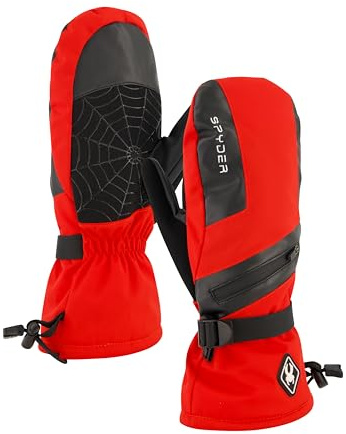 Spyder Mens Insulated Winter Ski Mitten, Spyder Red, XL