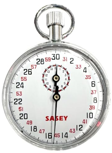 Cronometro meccanico analogico in acciaio inossidabile con timer di precisione: avvio, pausa e ripristino con un clic per test di competizioni sportive, anni '30