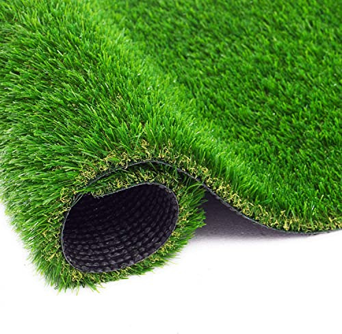 Artificial Garden Grass 4 ft x 6 ft Premium Lawn Synthetic Turf, Realistic Fake Faux Grass, Thick Pet Turf Rug with Drainage Holes Indoor/Outdoor Landscape Customized Available