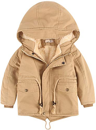 amropi Niños Chico con Capucha Anorak Invierno Chaqueta Forro Polar Cálido Abrigos por 3-9 años