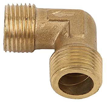 Conector de codo para compresor de aire, válvula de retención roscada macho de 90 grados de latón forjado G 3/8 x G 3/8 Conector para tubos