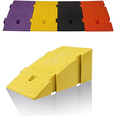 WANGPP Rampe De Trottoir,Rampes De Trottoir en Plastique PVC,Rampe De Seuil De Pont De 16 À 20 Cm De Hauteur pour Garage, Trottoir, Camion, Scooter, Vélo, Moto, Mobilité en Fauteuil Roulant