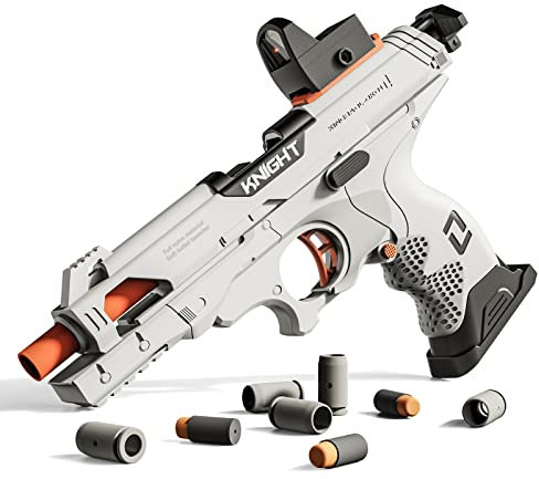 Tovol Zerky Pistolen-Spielzeug-Schaumstoff-Blaster mit Magazinhülle, futuristisches Design, weiche Kugel Dart-Blaster für Kinder ab 8 Jahren
