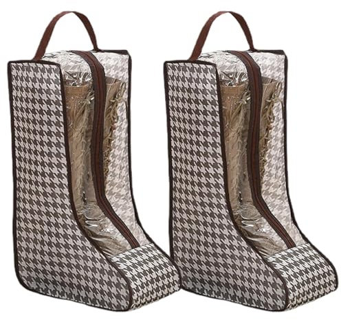 2 Stück Stiefeltasche Reitstiefel, Stiefel Aufbewahrungm, Schuhsack Transparent Organizer, Stiefel-Aufbewahrungstasche, Geeignet für Zuhause und Reisen die Oben Über Tragegriffe verfügen