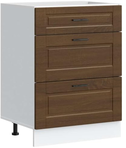 vidaXL Mueble bajo de Cocina Porto Roble marrón Madera reconstituida