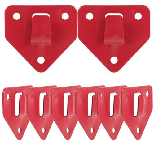 Homoyoyo 8 Piezas Soporte Extintor Anclas Organizador De Alambre Indicador Extintor De Incendios Para El Hogar Unido Pararse Ganchos Para Colgar Monturas Manos Planchar Rojo