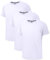 Holure Men's 3 Pack Sportswear Breathable T-Shirts Quick-Drying Short-Sleeve Shirts White/White/White 08-S