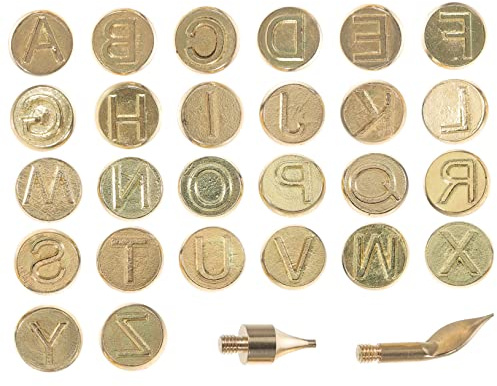 Angoily Punte per Lettere in Rame Punte per Intaglio e Goffratura in Strumento per Incisione Fai da Te Adatto per Lavorazione del Legno e Cuoio