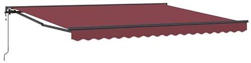 Tenda da sole elettrica semi-cassetta in tessuto, colore rosso bordeaux, 400 x 300 cm, perfetta protezione solare per terrazza e giardino, durevole e resistente alle intemperie
