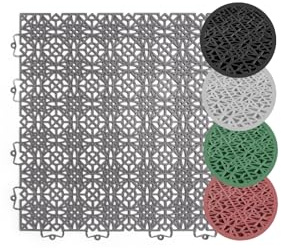 andiamo Terra sol - Piastrelle per terrazze, Sistema a Scatto, Pannelli in plastica per Esterni, per balconi, terrazze, Rivestimento Esterno per Balcone, Resistente alle intemperie, Pannello in
