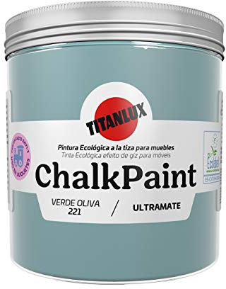 Titan - Chalk Paint Pintura a la Tiza (750 ml, Verde Oliva)
