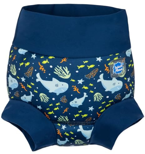 Splash About Happy Nappy, Shark Reef, Large (6-12 månader)