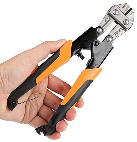 Cortador de Pernos, Mini Cortadores de Pernos, Ortadores de Alambre de Alta Resistencia, con Agarre de Goma Suave y CóModo, para Corta Cable Alambre de Acero, Cercas de Alambre(215 x 120 mm)