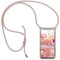 YAMCCCSE Handykette Handyhülle für OnePlus Nord 2 5G mit Band - Transparent Handy-Kette Handy Hülle mit Kordel zum Umhängen Handyanhänger Halsband Lanyard Case - Roségold