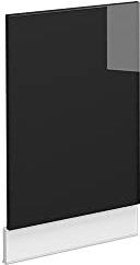 Vicco Frontblende Fame-Line, Schwarz-Eiche Hochglanz/Weiß/Weiß, 45 cm ohne Arbeitsplatte