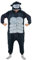 RANSUU Gorilla Onesie Kostüm Kong Relaxo Jumpsuit Erwachsene Pyjama Damen Herren Tier Schlafanzug Weihnachten Karneval Halloween Jingang M