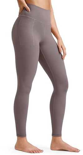 G4Free Workout Leggings for Women Women Athletic Leggings (Taupe,M,27 Inseam)