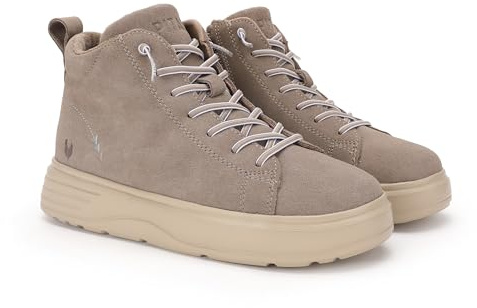 PITAS | TAKAO | Botas de Mujer Casual | Botín Serraje | Bota Urbana de Caña Baja | Botas de Vestir | Botines Bajos Planos | Botín de Invierno | Calzado Walkinpitas | Beige 39