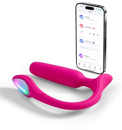 LOVENSE Lush Anal - Plug Anal Vibrant Sex Toys, Petit Vibrateur Gode Anal Contrôlé par Appli à Distance avec Lumière LED, Sextoy Anal pour Débutants & Couples, Butt Plug IPX7 Étanche Silicone