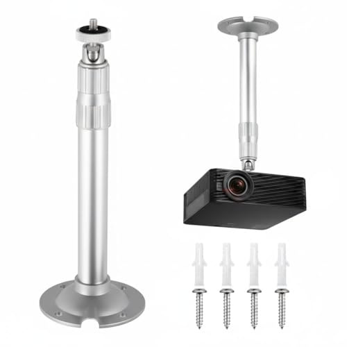 AYHYHLJZJ Universal-Deckenhalterung aus Aluminium für Mini-Projektor, neigbar und um 360 ° drehbar, einfache und robuste Installation bis 5 kg, ideal für Büro, Wand und Decke