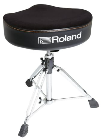 Tabouret de batterie en forme de selle Roland, avec assise en velours - RDT-S