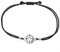 Selfmade Jewelry Armband Damen Silber Kompass Größenverstellbares Makramee Armbändchen Handmade Inkl. Geschenk-Verpackung (Silber - Schwarz)