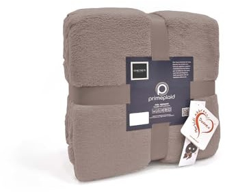 Daunex Plaid Morbidotto Matrimoniale in Pile 250x200 cm Tortora - PLPRI