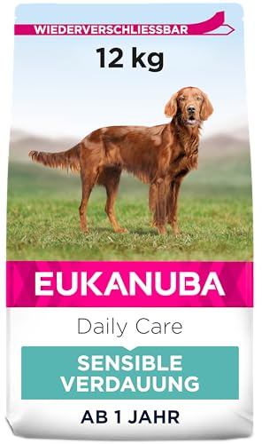 Eukanuba Sensitive Digestion Highly Digestible Complete Dry Dog Food for Adult Dogs with Chicken 12 kg