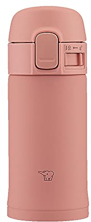Zojirushi SM-PD20-PM Zojirushi Water Bottle, One-Touch, Stainless Steel Mug, 0.2 L., Terracotta