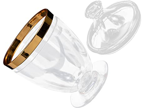 LIFKOME Tazón De Azúcar Cristales De Frascos Transparentes De Boticario Tazón De Dulces Cajas Con Tapas Recipientes Con Tapas Tarro De Frutos Secos Caja De Embalaje Boda Acrílico