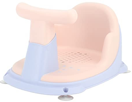 Seggiolino da Bagno per Bambini Sedile da Bagno in Plastica Leggero con Ventose Sicure per Neonati (Viola)
