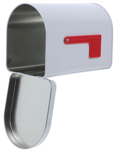 Ciieeo Mini buzón de hojalata, caja de almacenamiento de hojalata de metal, caja con forma de buzón para decoración de almacenamiento en casa y oficina