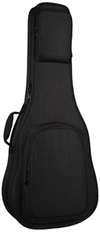 Ukulele gig väska Gitarrväska med förtjockt svamplager, U-formad botten och 2 tillbehörsväskor for 38/39 och 40/41 tum, gråsvart(Black,40/41 inches)