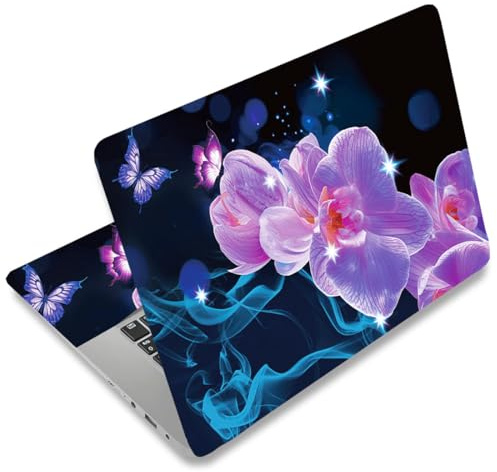 SUPERDANT Adesivo Decorativo Per Laptop Con Fioriture Appariscenti Phalaenopsis Adattabile Per Notebook 12 13 13.3 14 15 15.4 15.6 Pollici Copertura In Vinile Rimovibile Impermeabile