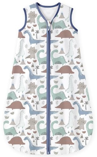 Yoofoss Baby Sleeping Bag 0.5 Tog 0-6 Months - 100% Organic Cotton Summer Lightweight Sleep Sack Soft Sleep Bag for Newbron Infant Unseix Wearable Blanket Boy
